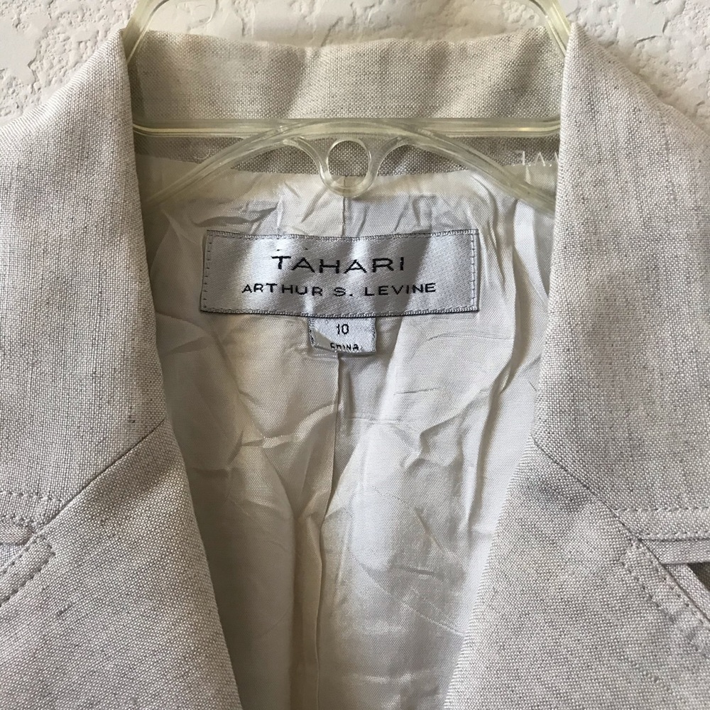 Tahari ASL Linen Rayon Vintage Safari Jacket - Picture 9 of 9
